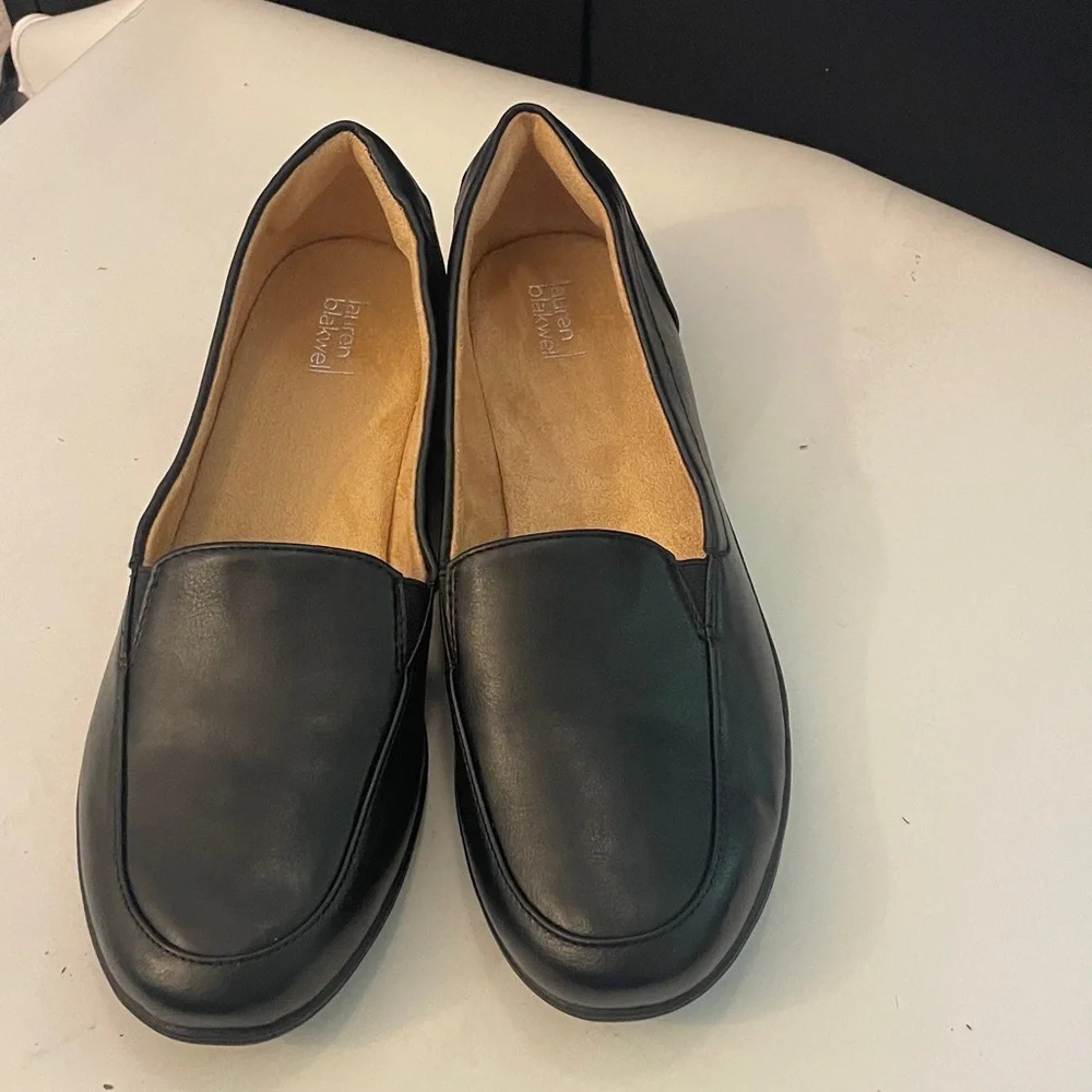 LAUREN BLAKWELL WOMENS Agnes LOAFER BLACK SIZE 9.5 m Black leather
